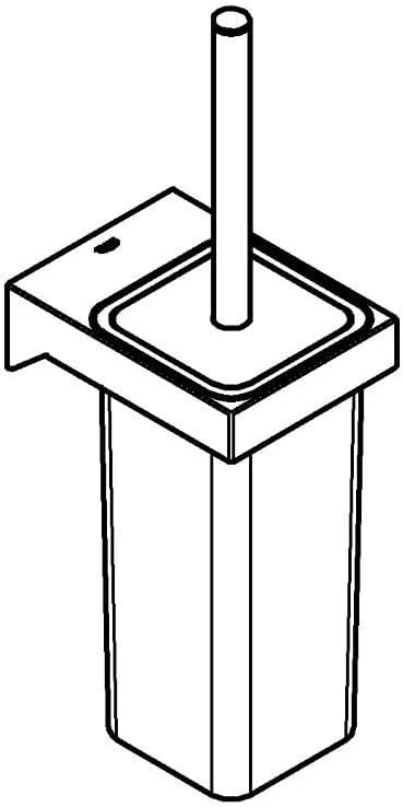 GROHE 40857000 Selection Cube Toilet Brush Set, Starlight Chrome