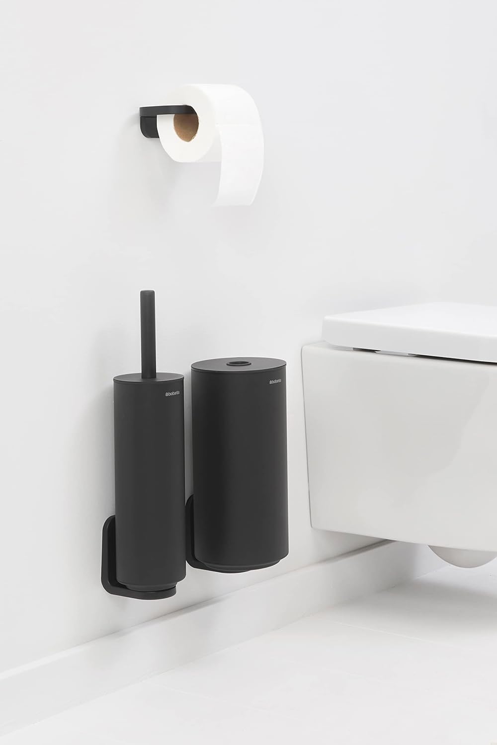 Mindset Toilet Set: Toilet Brush, Toilet Roll Holder, Toilet Roll Dispenser
