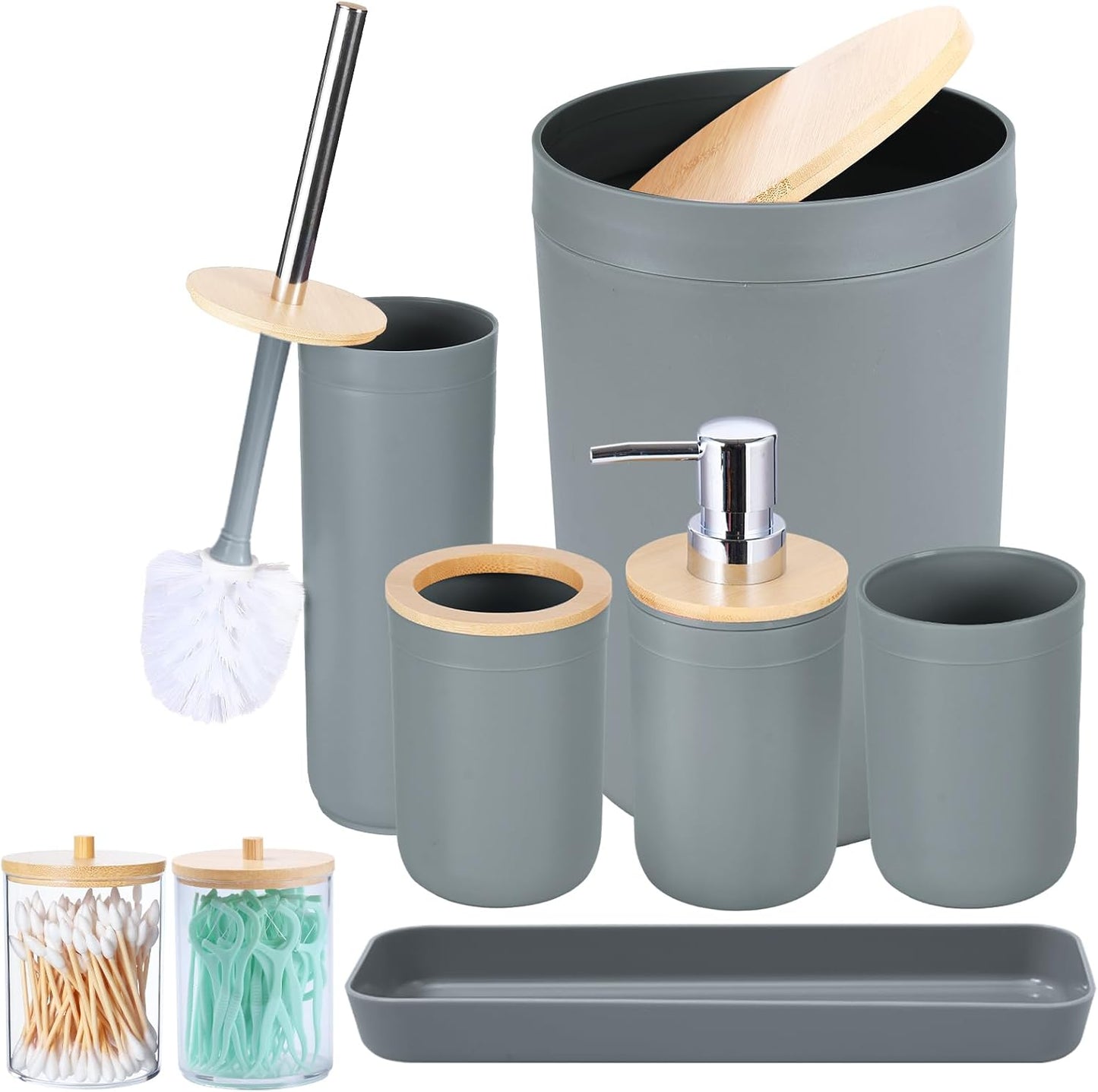 iMucci Bathroom Accessories Dark Green Bathroom Sets with Shower Curtain and Rug, Dark Green Ombre Waterproof Shower Curtain with Ultra Absorbent Rug Bathroom Accessories Set for Home