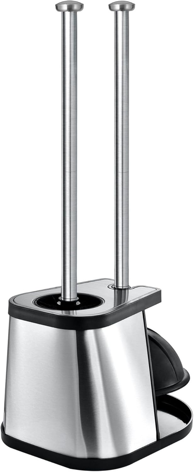 ToiletTree Products Modern Deluxe Freestanding Toilet Brush and Plunger Combo 2 Pack