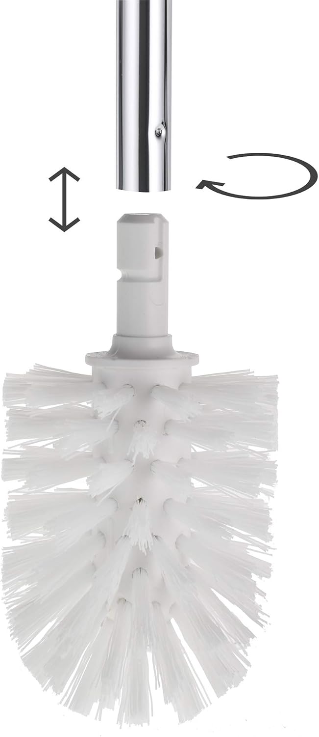 Toilet Brush Head, White/Black, Ersatz