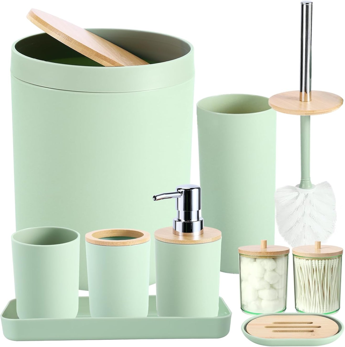 iMucci Bathroom Accessories Dark Green Bathroom Sets with Shower Curtain and Rug, Dark Green Ombre Waterproof Shower Curtain with Ultra Absorbent Rug Bathroom Accessories Set for Home