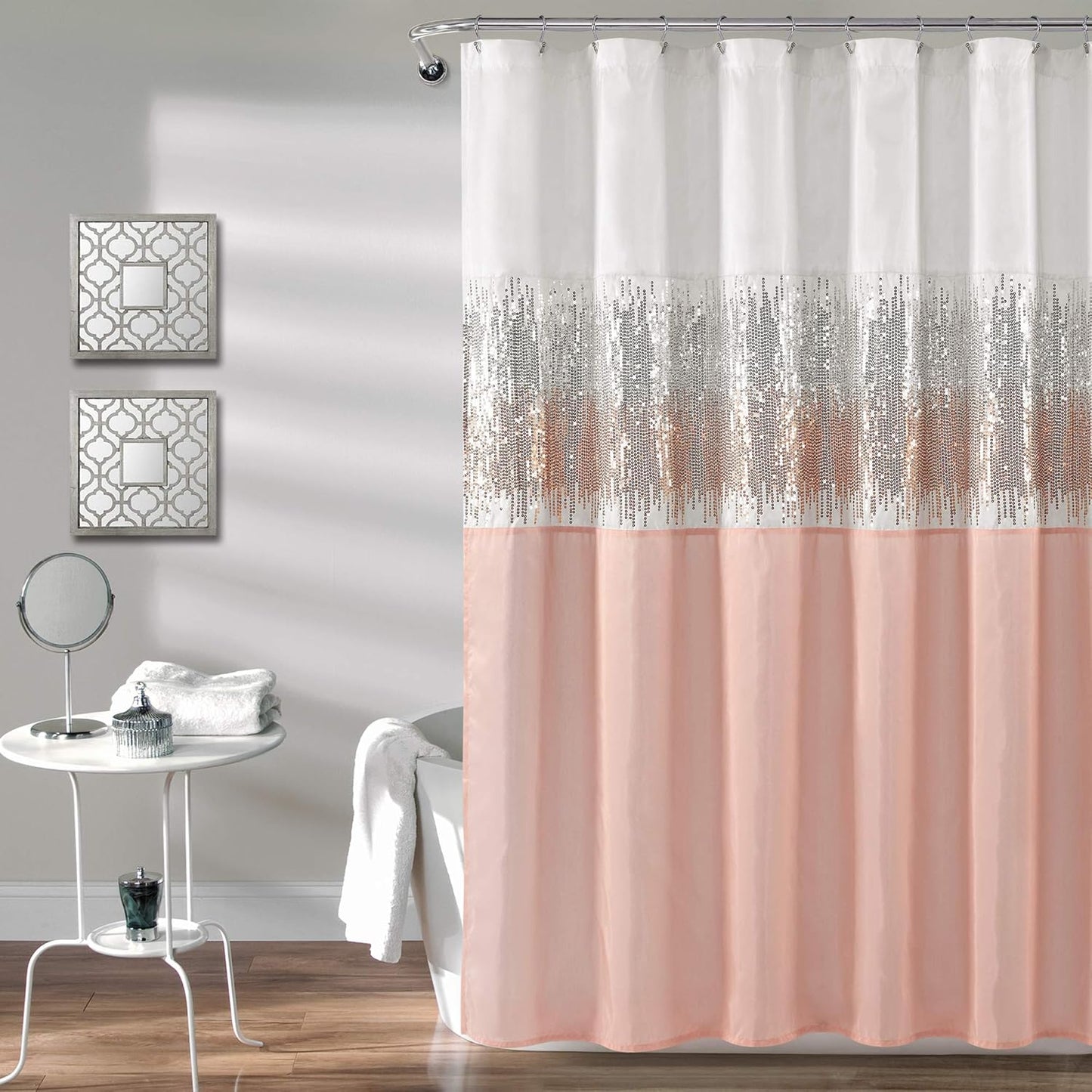 Lush Decor Night Sky Shower Curtain, 72"W x 84"L, Forged Iron