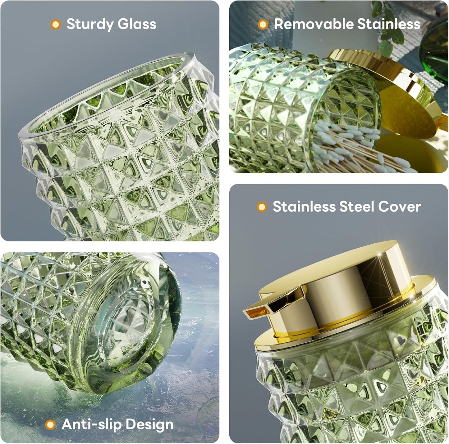 Bathroom Sets with Shower Curtain and Rugs and Accessories, Glass Bathroom Accessories Set Green Bathroom Set Bathroom Sets, Green Bath Mat and Diamond Soap Dispenser for Bathroom Decor