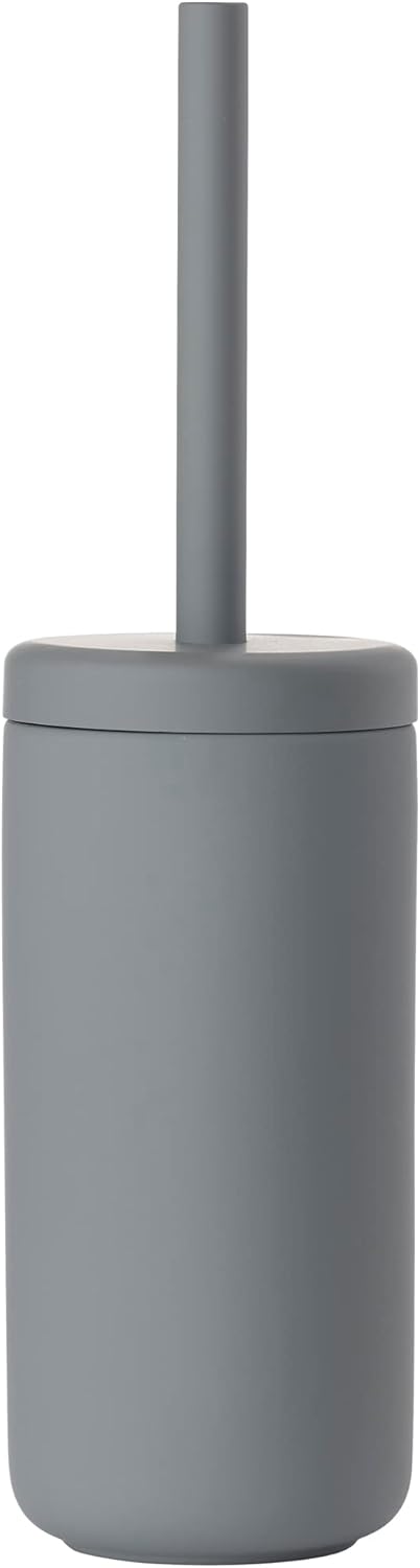 Zone Denmark Nova One Ceramic Toilet Long Brush | with Brush Holder Soft Touch | Enhance Your Bathroom with a Chic and Practical Duo for Modern Style and Effortless Hygiene - Coating (Grey Marl)