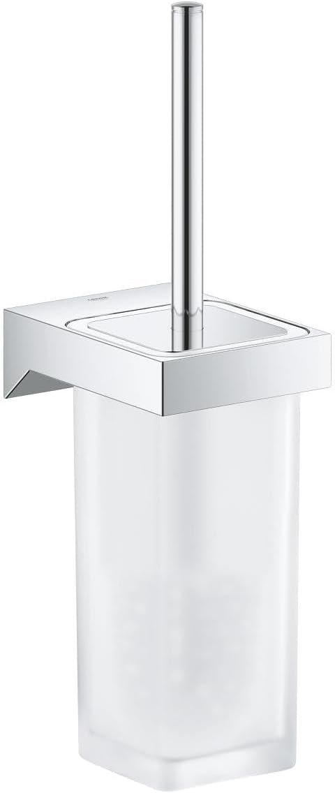 GROHE 40857000 Selection Cube Toilet Brush Set, Starlight Chrome