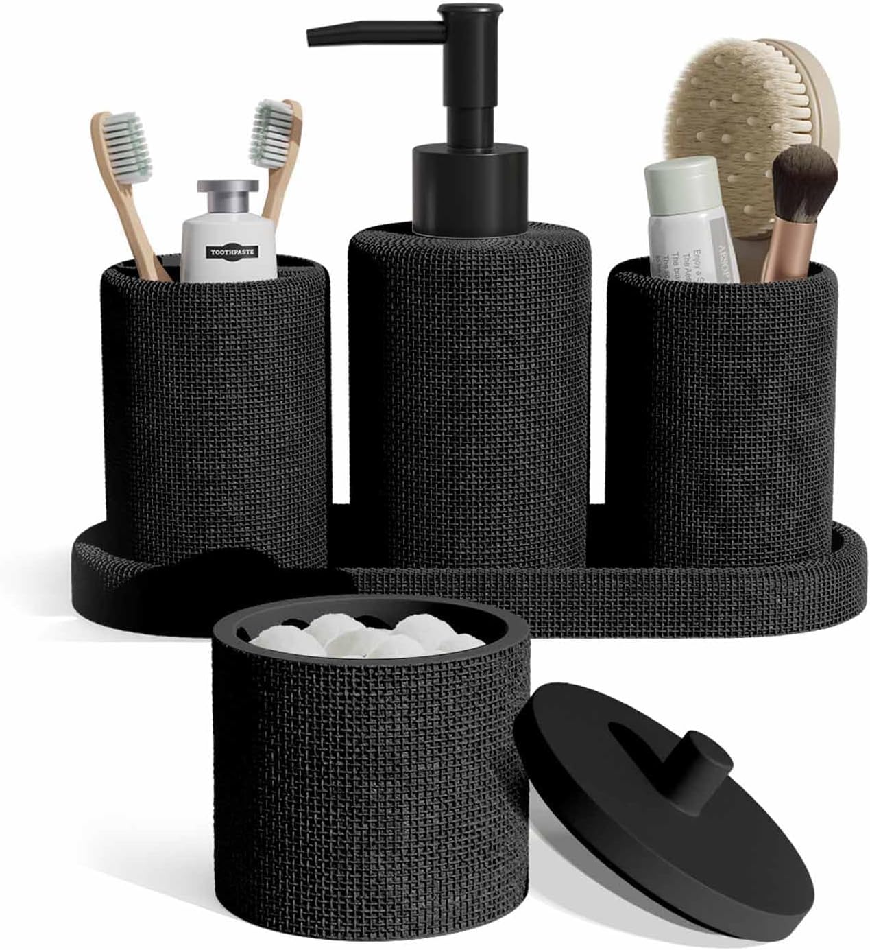 Clara Clark Sage Green Bathroom Set - Bathroom Sets with Shower Curtain and Rugs, 21PC Bathroom Accessory Set, Shower Curtain Set with Soap Dispenser & Toothbrush Holder