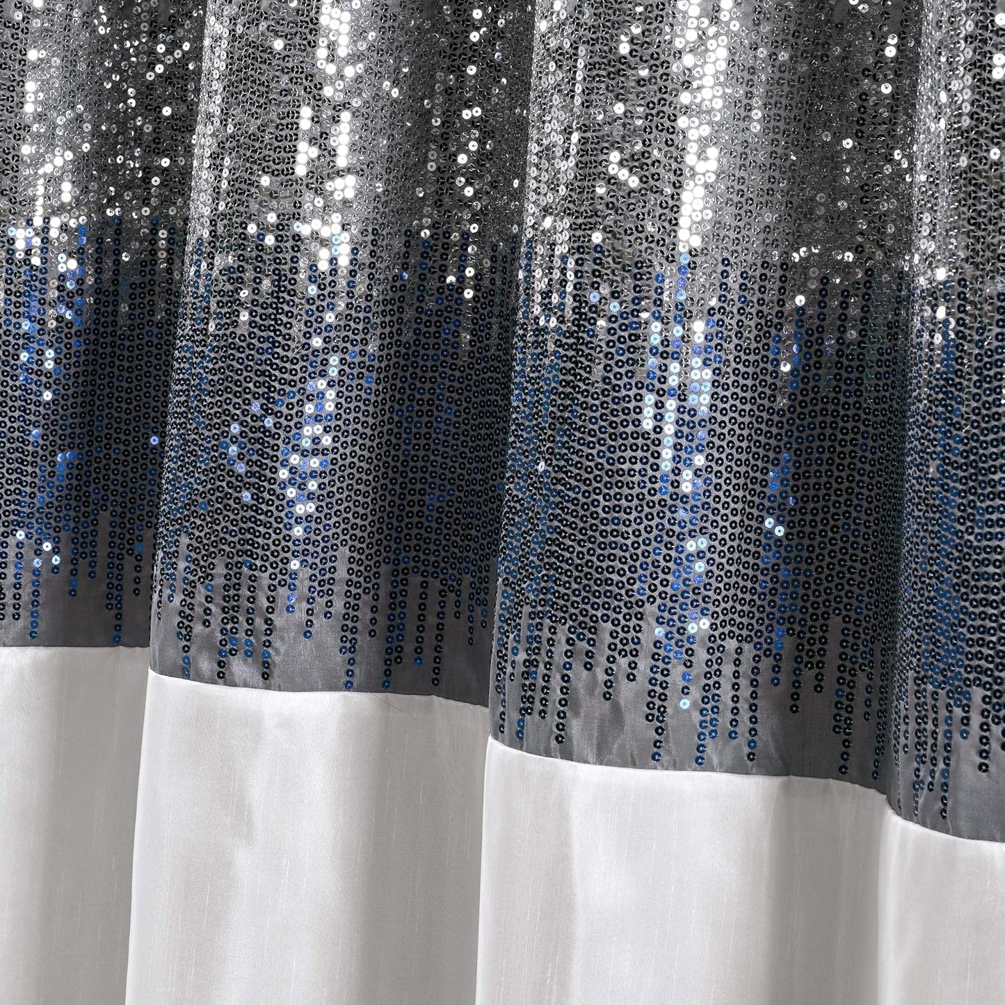 Lush Decor Night Sky Shower Curtain, 72"W x 84"L, Forged Iron