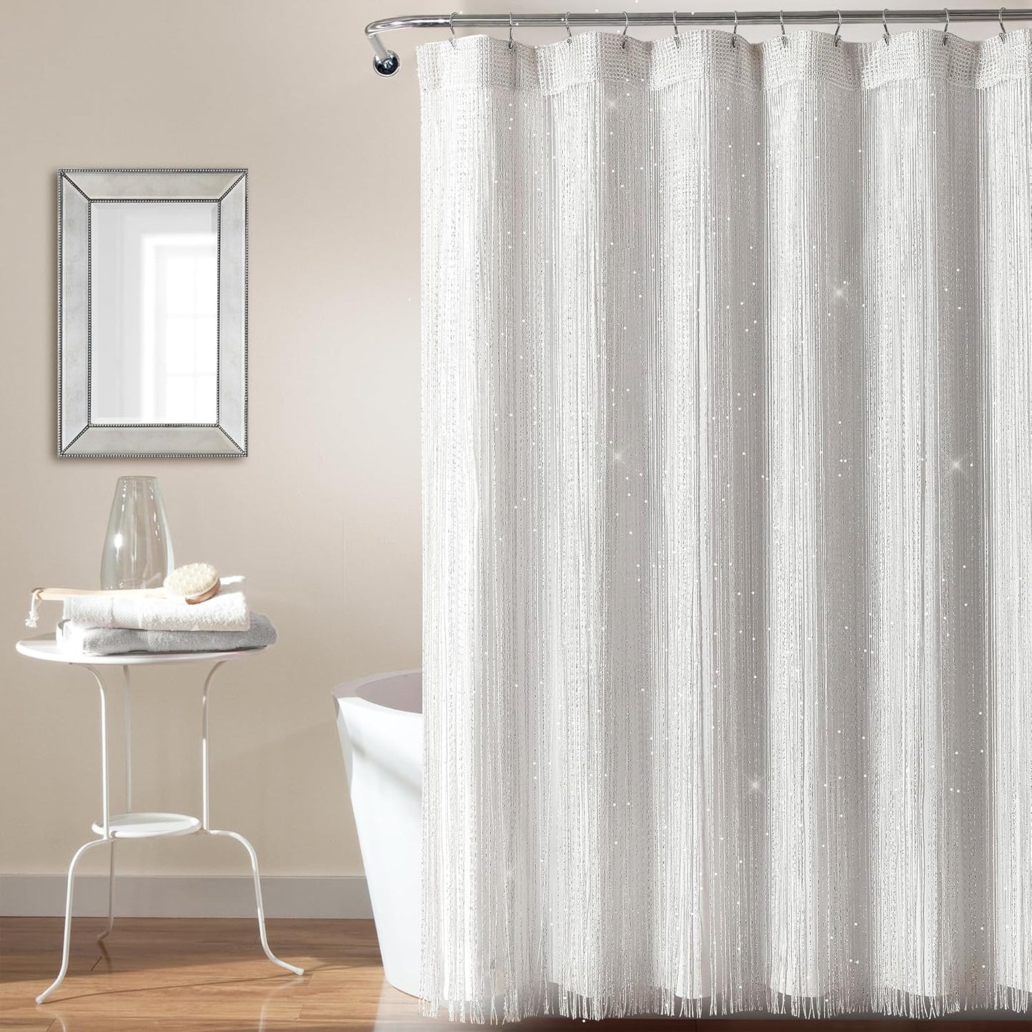 Lush Decor Night Sky Shower Curtain, 72"W x 84"L, Forged Iron